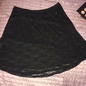 Black lace skirt